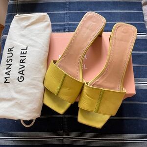 Mansur Gavriel Low Mule Leather Sandals